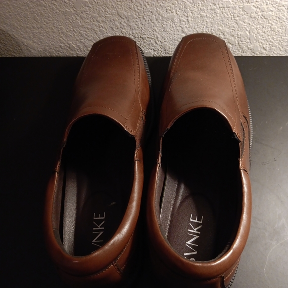 GORGEOUS NEW SVNKE Genuine Tan Leather Sz 13 Oxford Men Shoes. - Picture 1 of 6